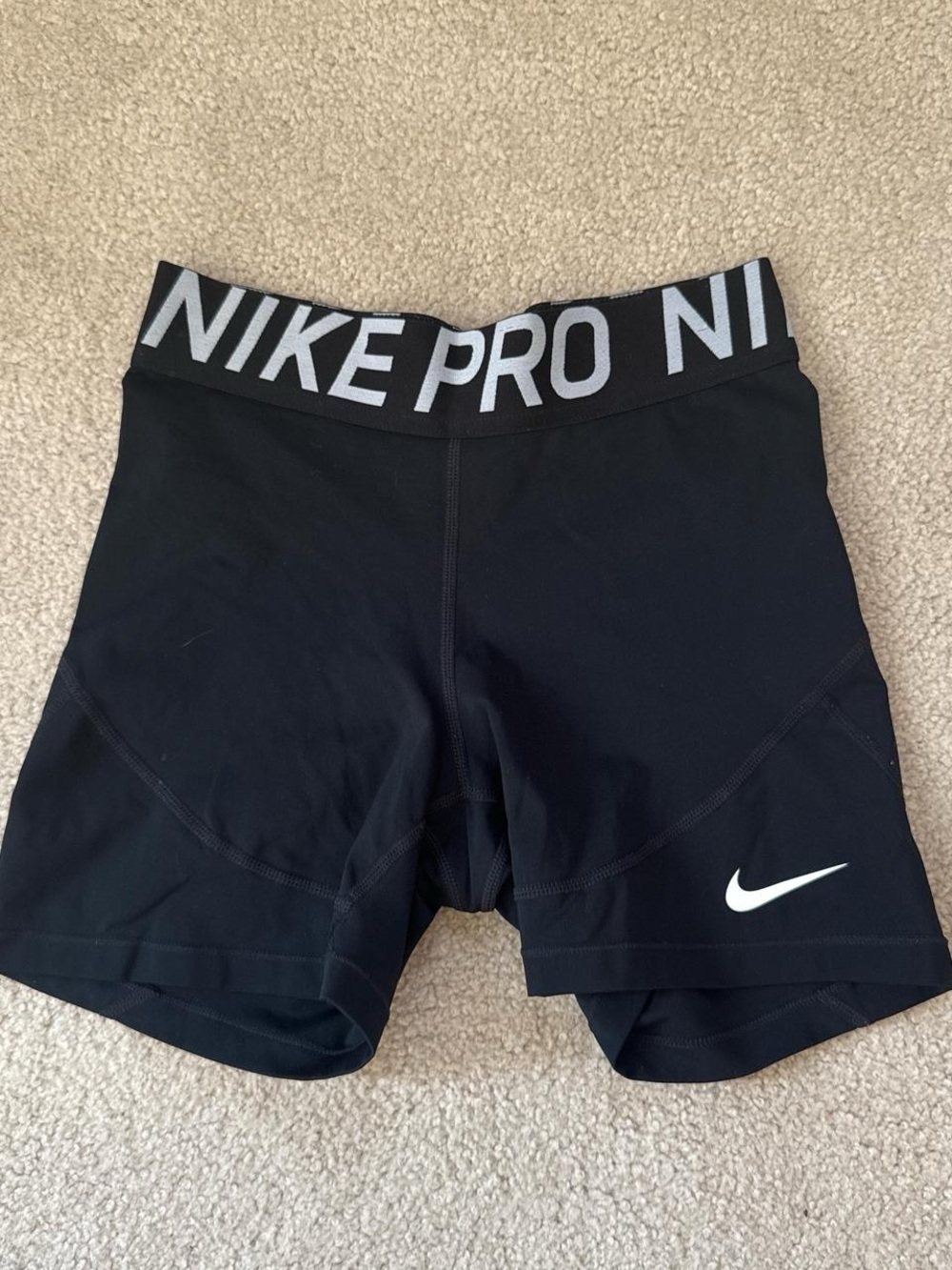 Nike Pro Black Womens Shorts 4” Inseam